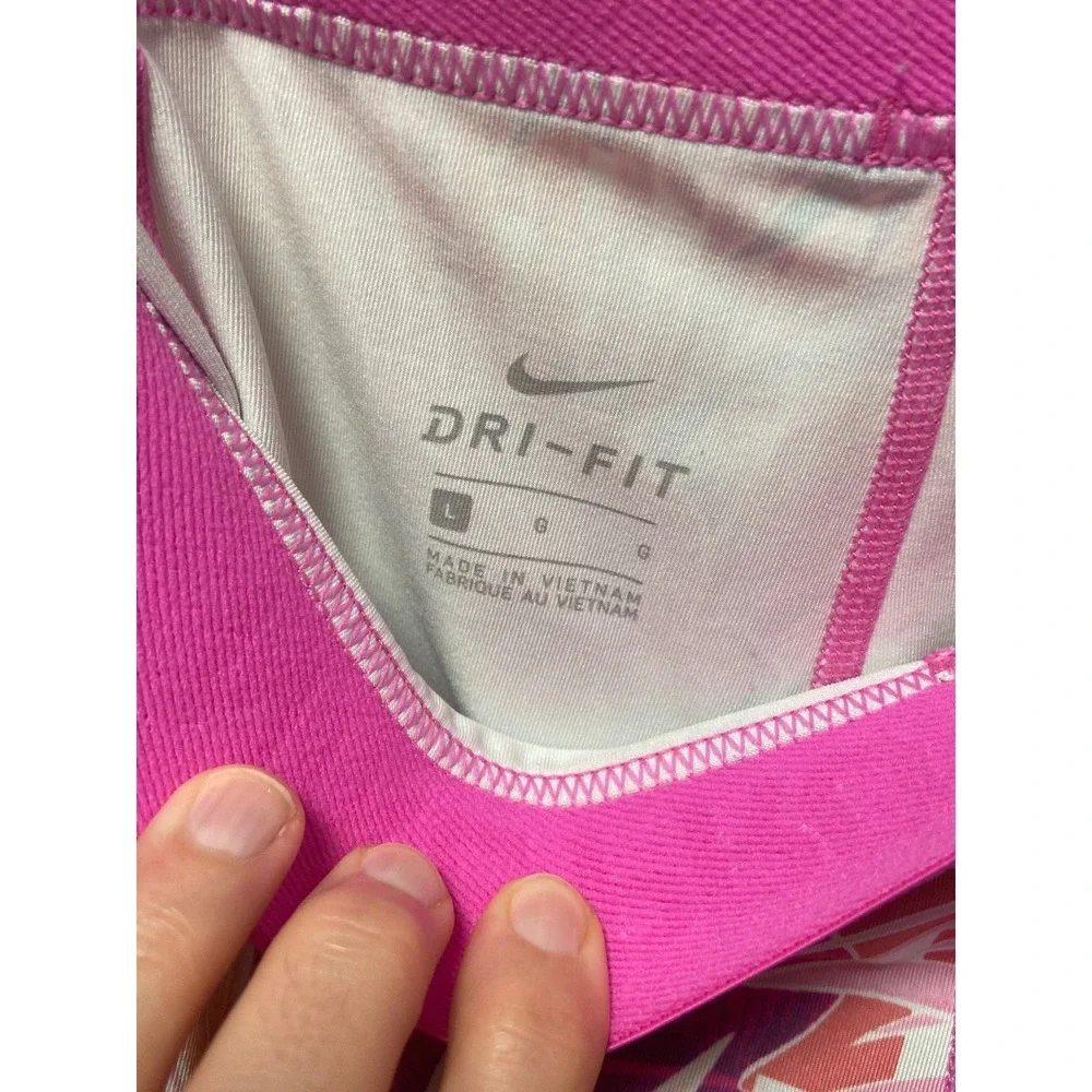 Nike Pro Girls Capris Pink Floral Size Large‎